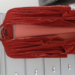 Amaryllis crushed velvet blazer